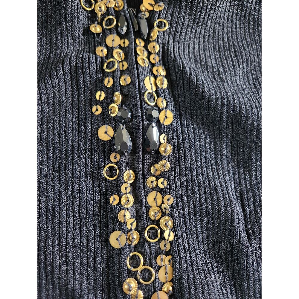 Cache Women's Sequin Basic Stretchy Top L - image 3